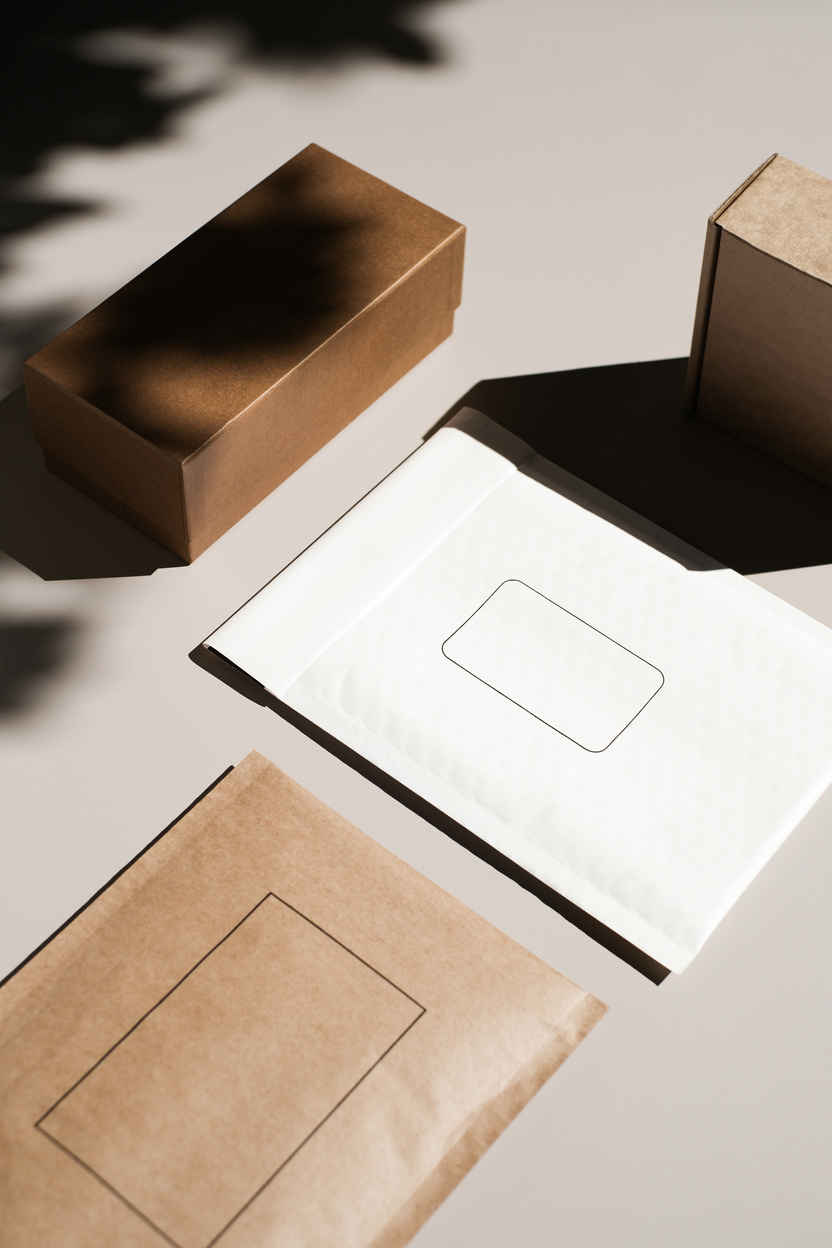 Sustainable Packaging Flatlay of Sustainable Packagings
